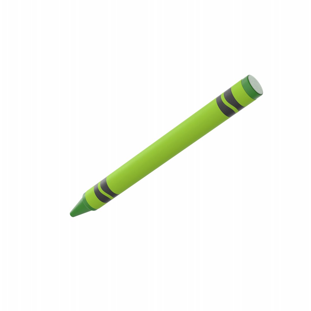 Green Crayon model https://p.turbosquid.com/ts-thumb/fC/EmZkB8/s7/greencrayon.m15.2k/png/1644259006/1920x1080/fit_q87/5d041386c29483e64a80f7c92bd9b5975e2e9fac/greencrayon.m15.2k.jpg