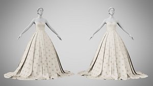 Dress 47 Citrine White 3D