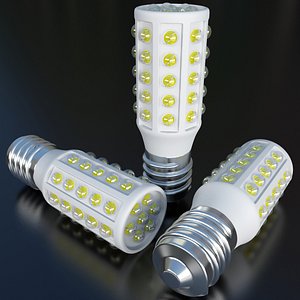 medium led light bulb 3d model