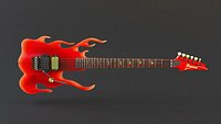 Ibanez Steve Vai Flame Guitar High Poly