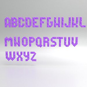 Alphabet Lowpoly 1 3D