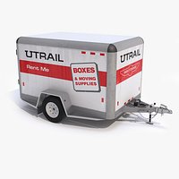 Small Cargo Trailer For Moving   - Generic 3D model