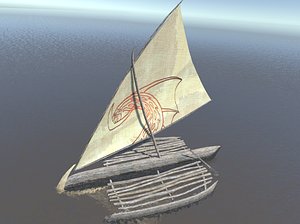 3D model boat sailboats sail