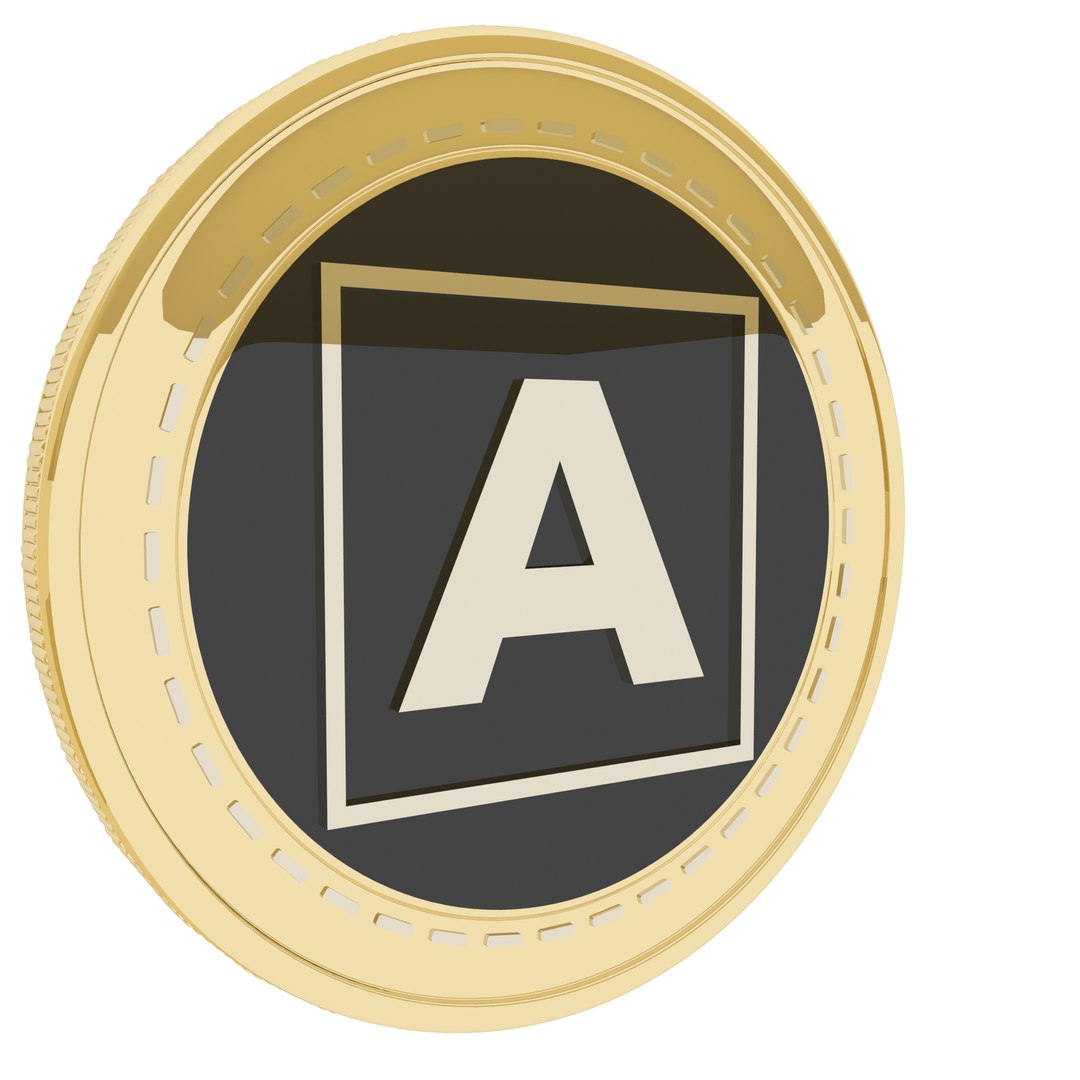 Anchor Cryptocurrency Gold Coin Model - TurboSquid 1782160