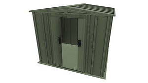 3D Metal Storage Shed 3D Model VR