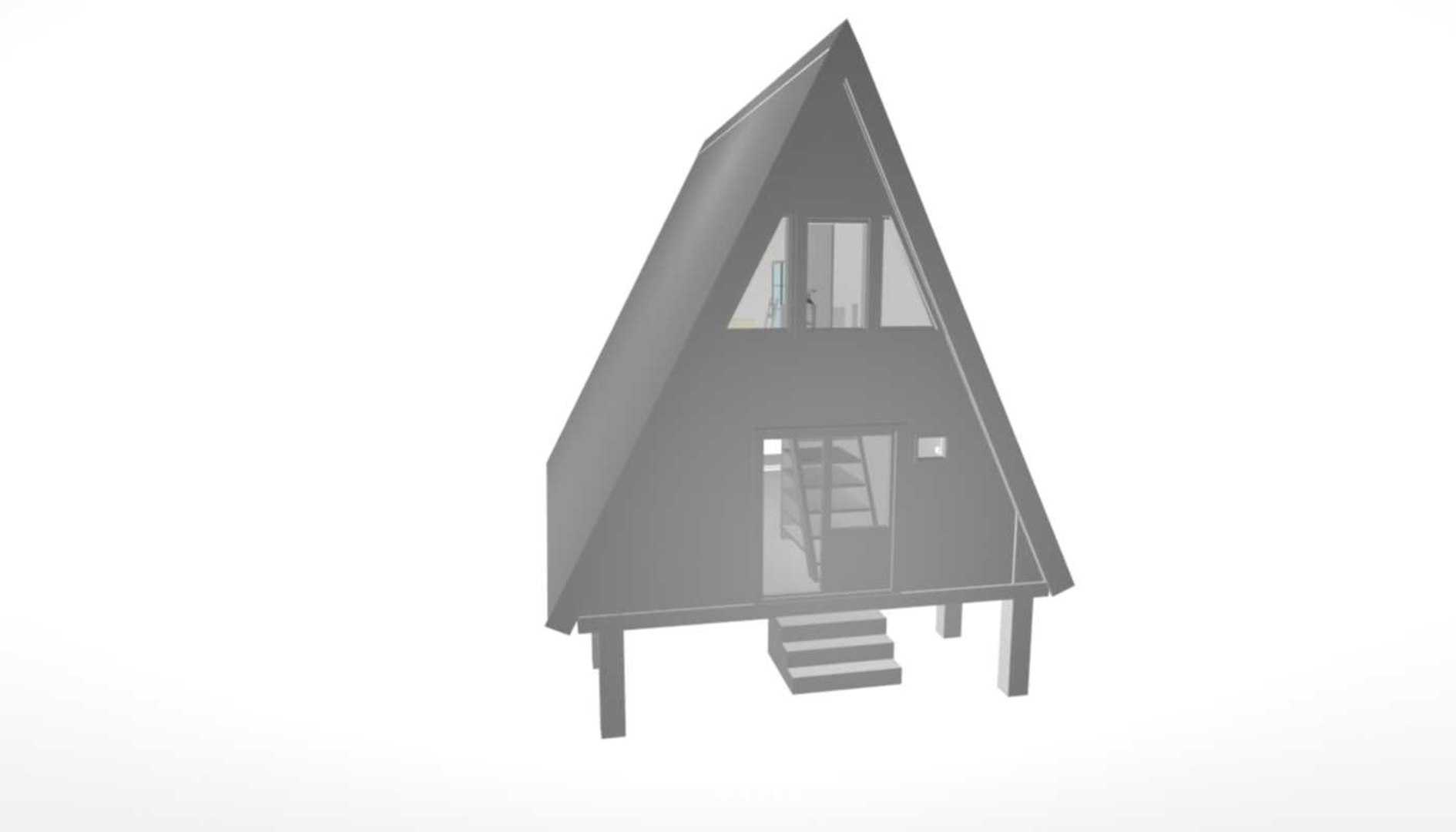 Triangular mountain house 3D model - TurboSquid 1882658