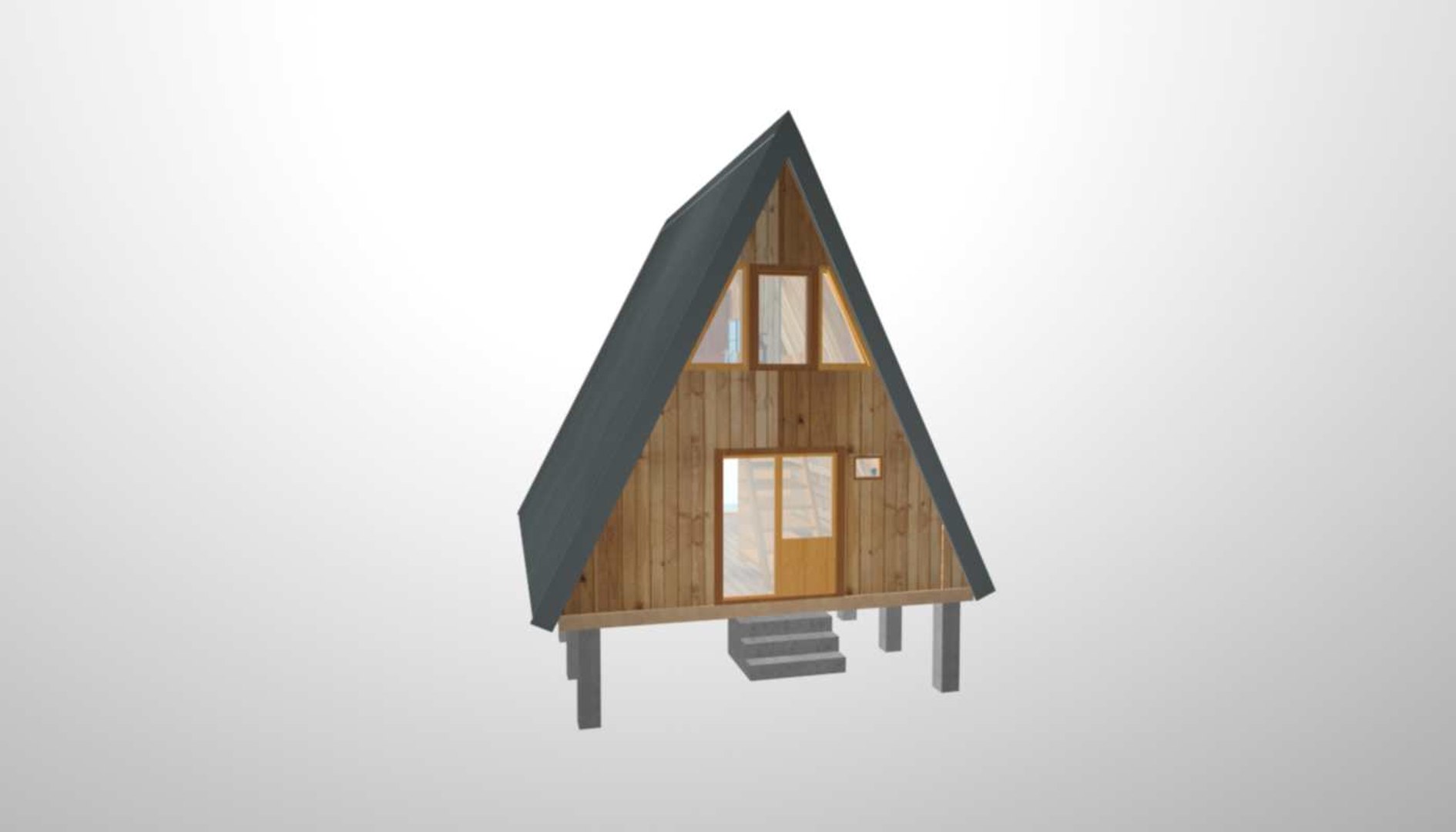 Triangular Mountain House 3D Model - TurboSquid 1882658