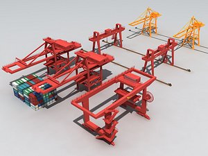 3D container crane gantry