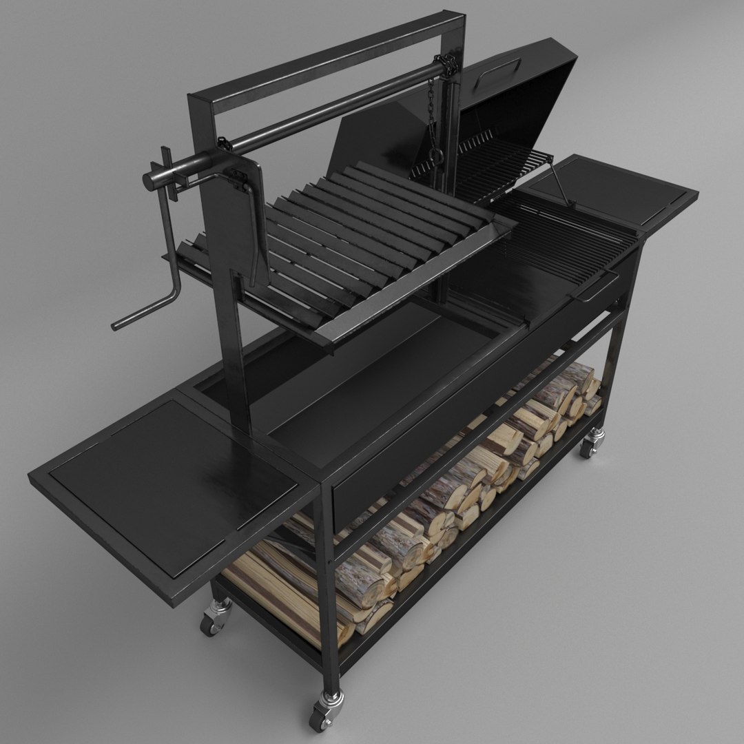 3D Grill Firewood TurboSquid 1337092