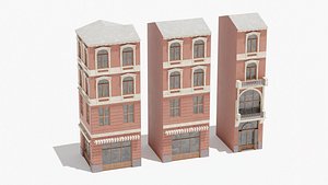 3D Building european old 3