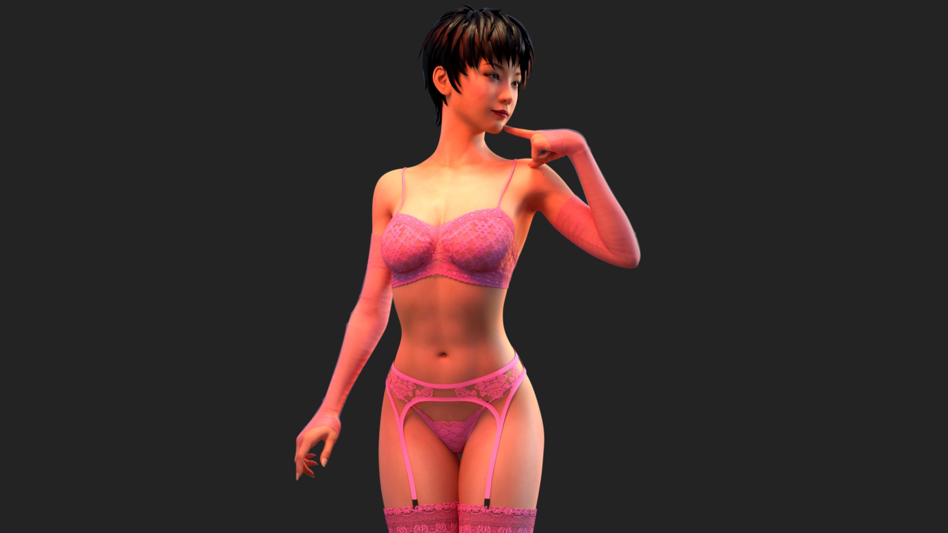 3D Model Asian Women In Lingerie Collection - TurboSquid 2035909