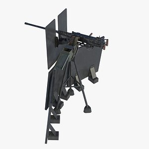 3D m2hb browning machine gun