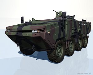 arma 8x8 apc vehicle 3d model