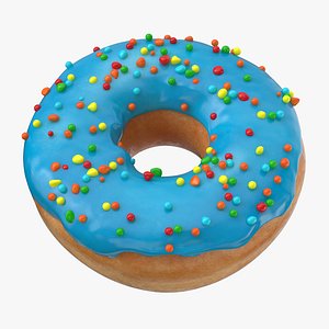 3D donut blue - model