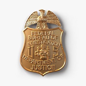 3D model FBI badge