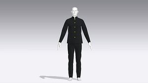 Gakuran Uniform 3D model
