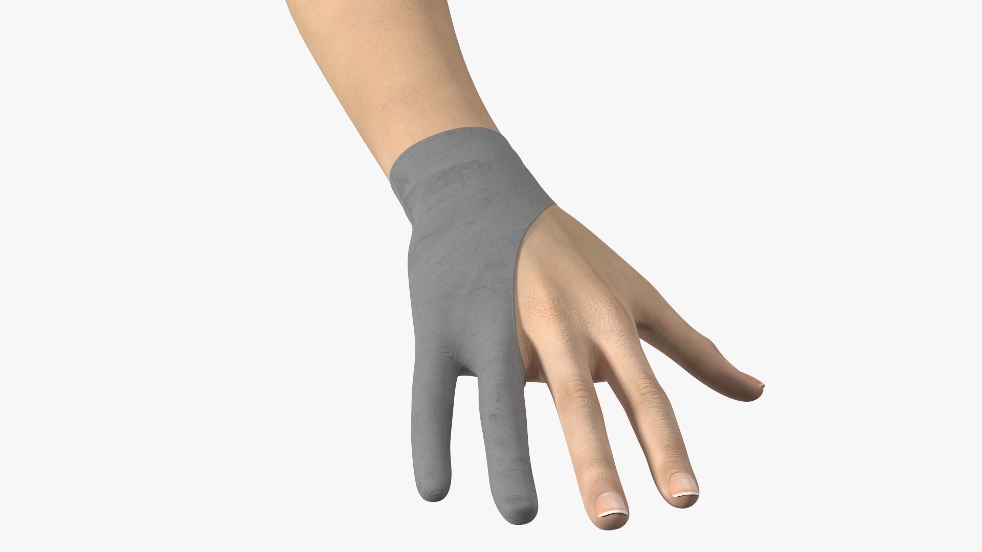 3D Grey Drawing Glove on Hand model - TurboSquid 2123867