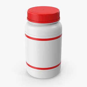 3D Pill Bottle Red