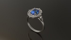 ring solitaire 3D model