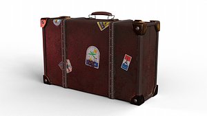 3D Old Travel Bag model