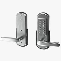 Push Button Door Lock Silver