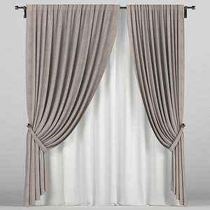 3D curtains drapes