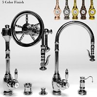 Waterstone Faucets Set 4PC SUITE in 5 Color 3D model