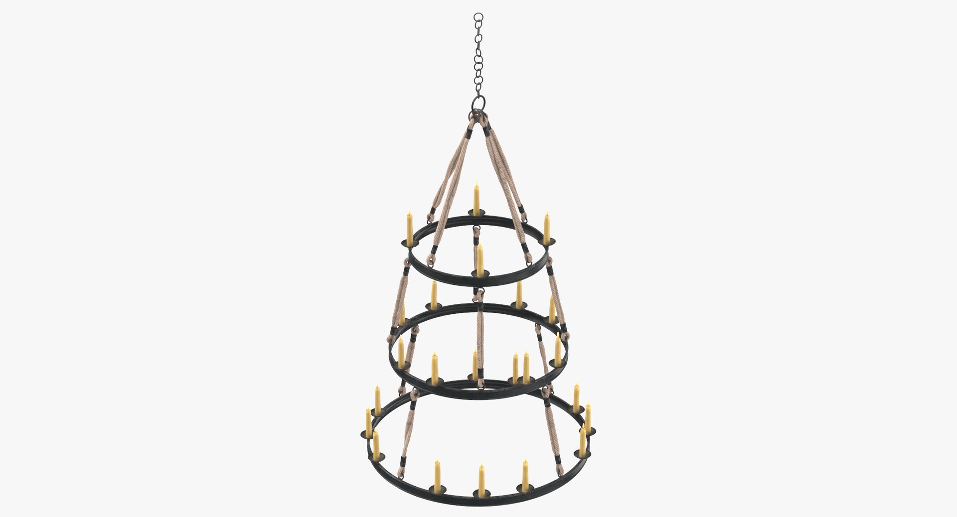candle chandelier 02 3d max