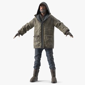 Homeless Old Man A-Pose