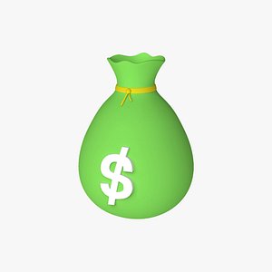 3D Prop03 Bags of Money model