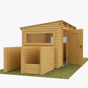 Garden house for tools and composters 3D