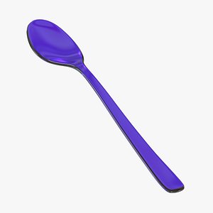3D Plastic Spoon Colored model