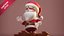 Santa Claus stylized cartoon 3D model 3D model