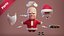 Santa Claus stylized cartoon 3D model 3D model