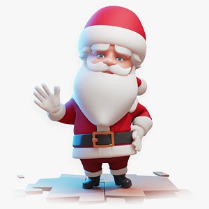 Santa Claus stylized cartoon 3D model 3D model