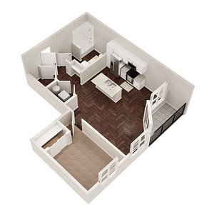 3D  floor plan model