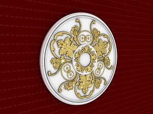 3D rosette decorative molding model