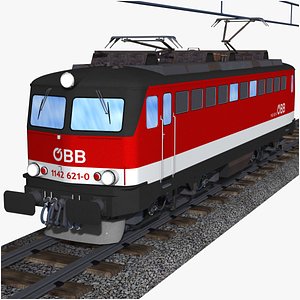 oebb class 1142 electric locomotive 1142-621 3D