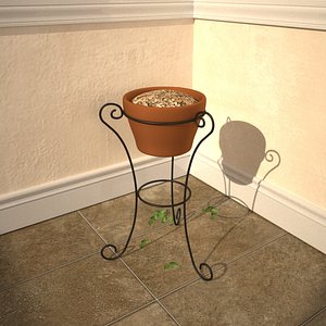 3d model plant container stand