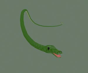 snake animal reptile 3D model