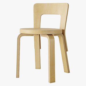 Aalto USA Artek Alvar Aalto Childrens Chair N65 3D model
