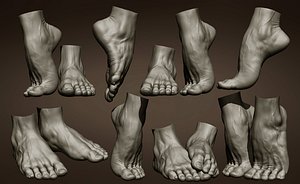 Male foot poses