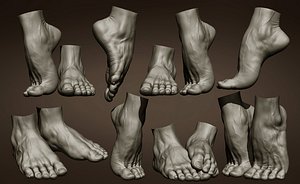 Male foot poses