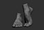 Male foot poses