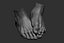 Male foot poses