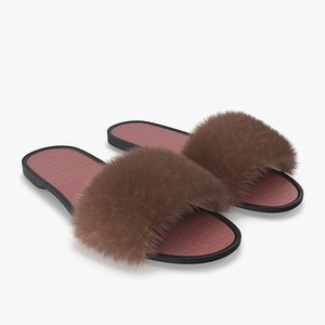 3D shoes fur