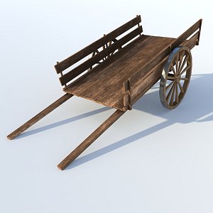Wooden cart 02 model