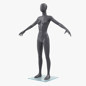 Female Dark Grey Mannequin T-Pose