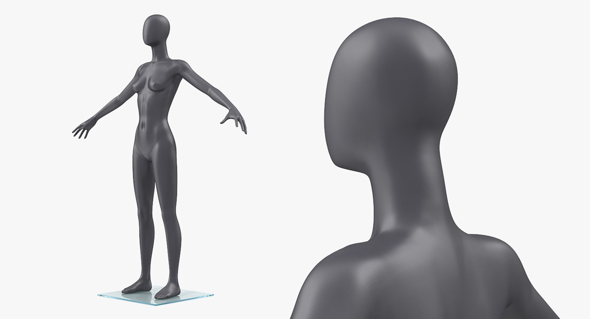 3D female dark grey mannequin https://p.turbosquid.com/ts-thumb/fD/ayRVTd/tCto8MeP/femaledarkgreymannequintpose3dmodel004/jpg/1560377579/1920x1080/fit_q87/2ce788766819bf66fc240ecb80d483d77abb48c8/femaledarkgreymannequintpose3dmodel004.jpg