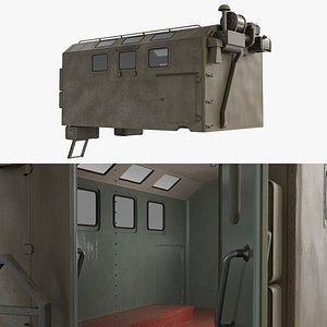 Modular Cabin for ZIL-131 Standard Size with Interior 3D model